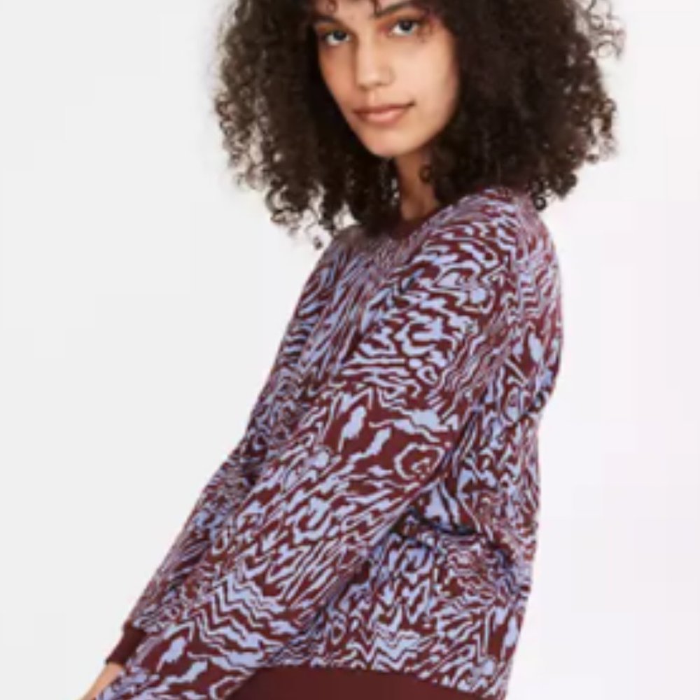 MADEWELL (Re)sourced Cotton Oversized Sweatshirt in Tigerized Print